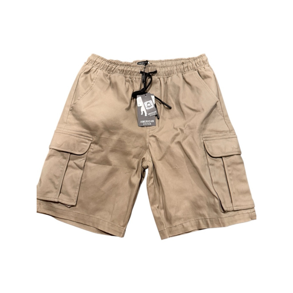 Men's AMERICAN STITCH Khaki Cargo Shorts L l17